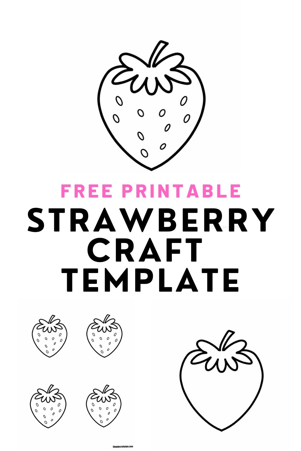 Strawberry Template Printable For Kids Craft 