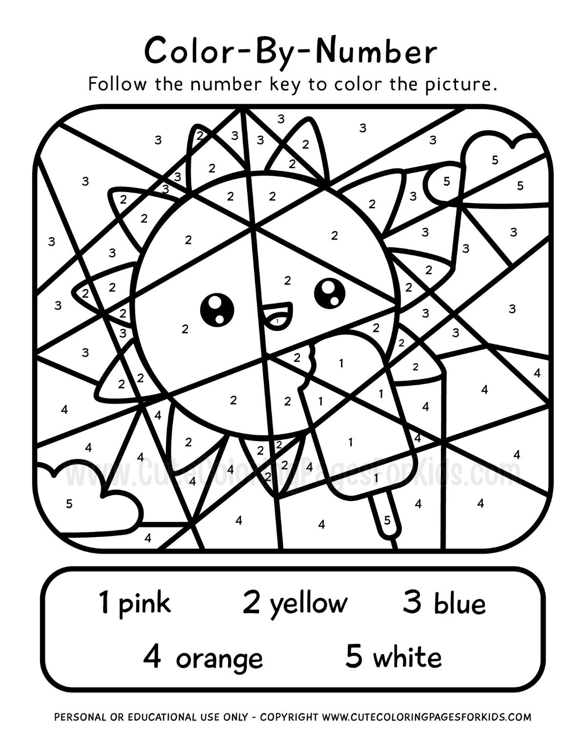 printable color by number sheets