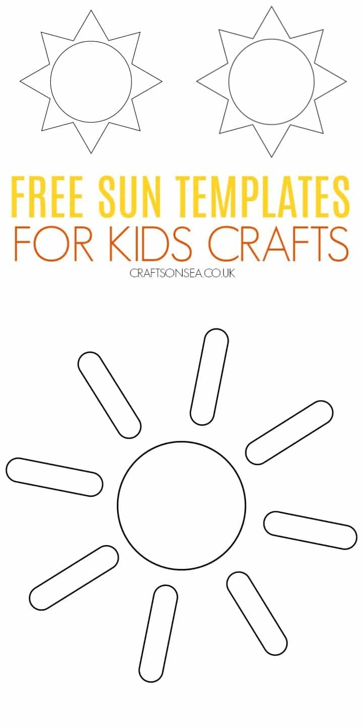 Sun Craft Template FREE Printable PDF Crafts On Sea