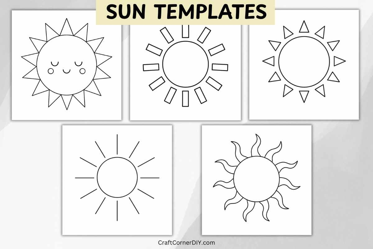 Sun Templates For Summer Crafts Craft Corner DIY