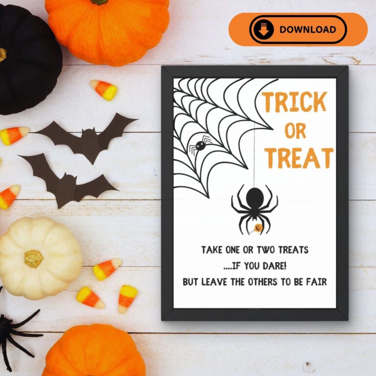 Take One Or Two Treats Halloween Trick Or Treat Sign Halloween Candy Sign Porch Trick Or Treat Sign Printable Passing Out Candy Sign Etsy