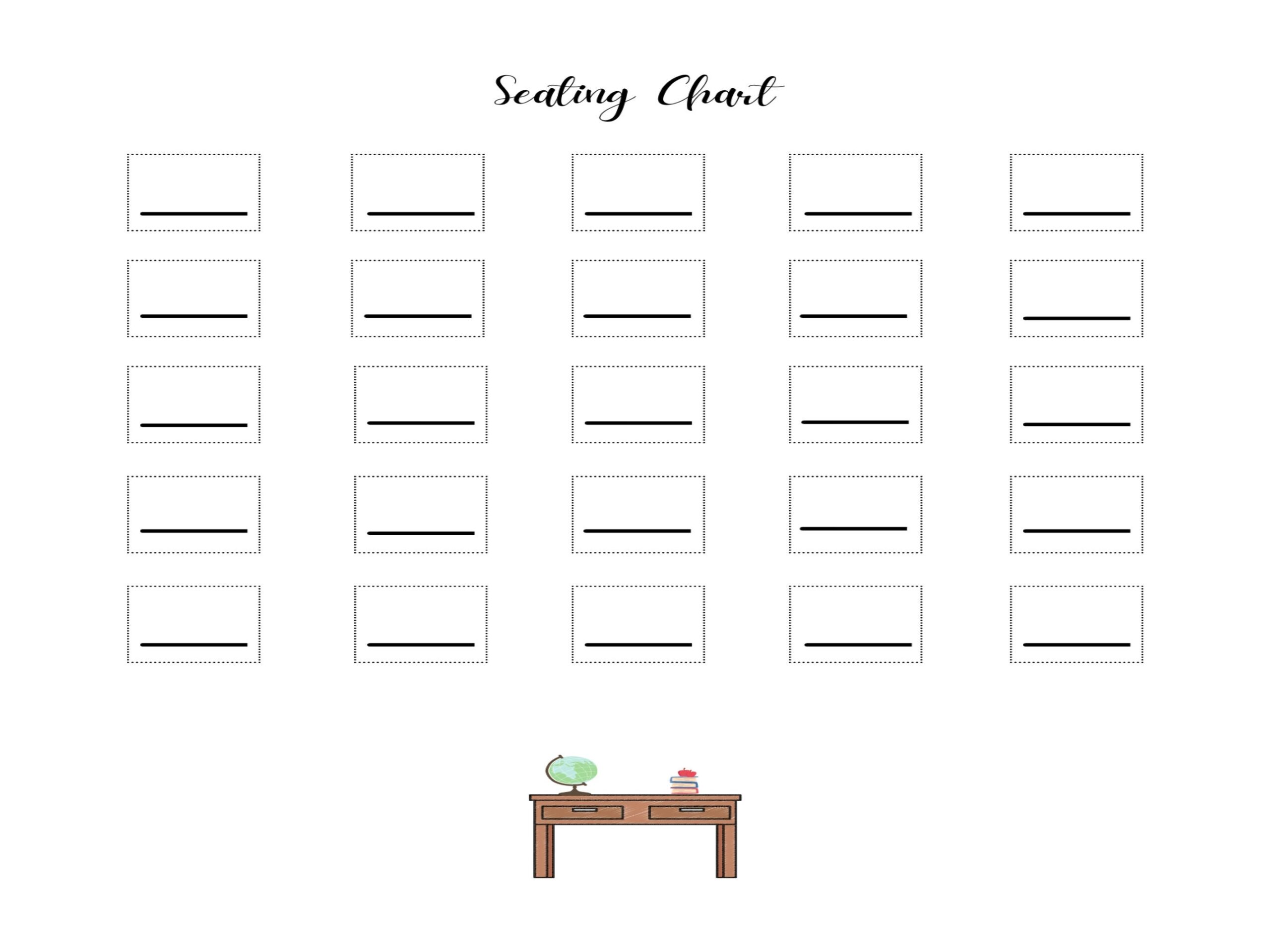 Teacher s Classroom Seating Chart Printable PDF Etsy UK