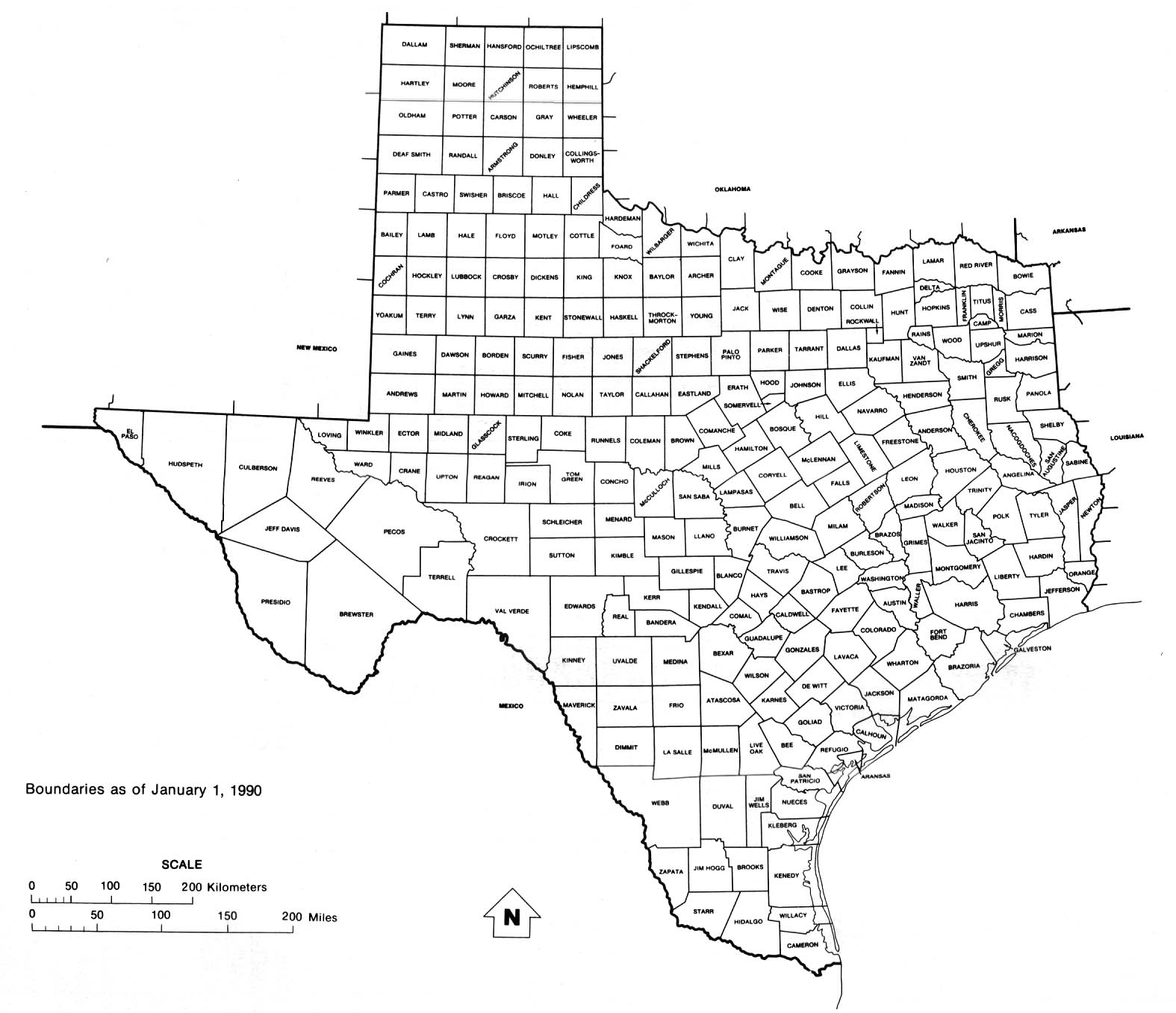 printable texas map