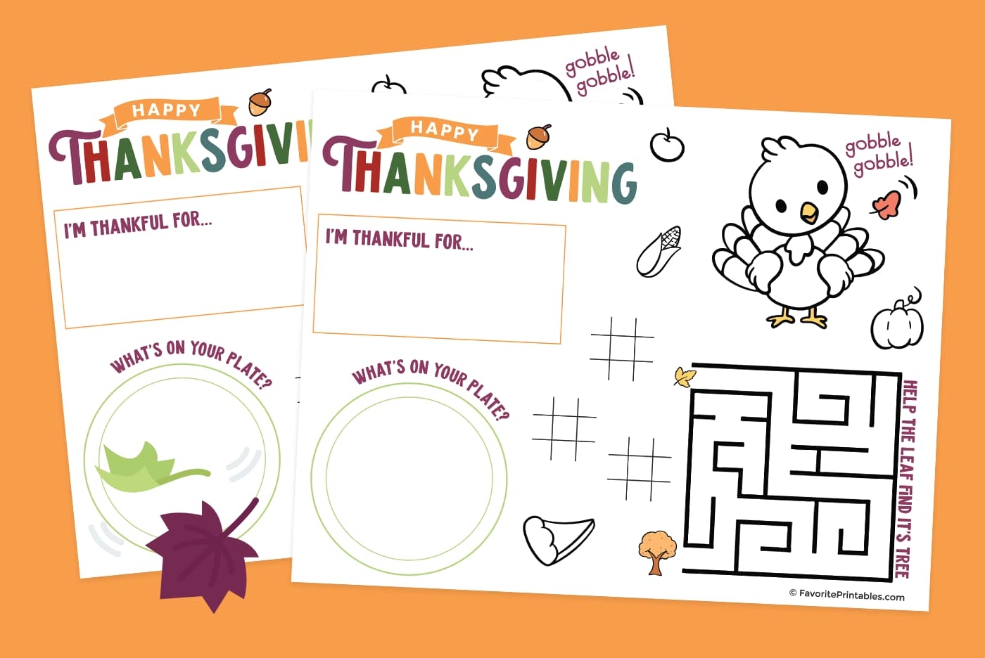printable thanksgiving activity sheets