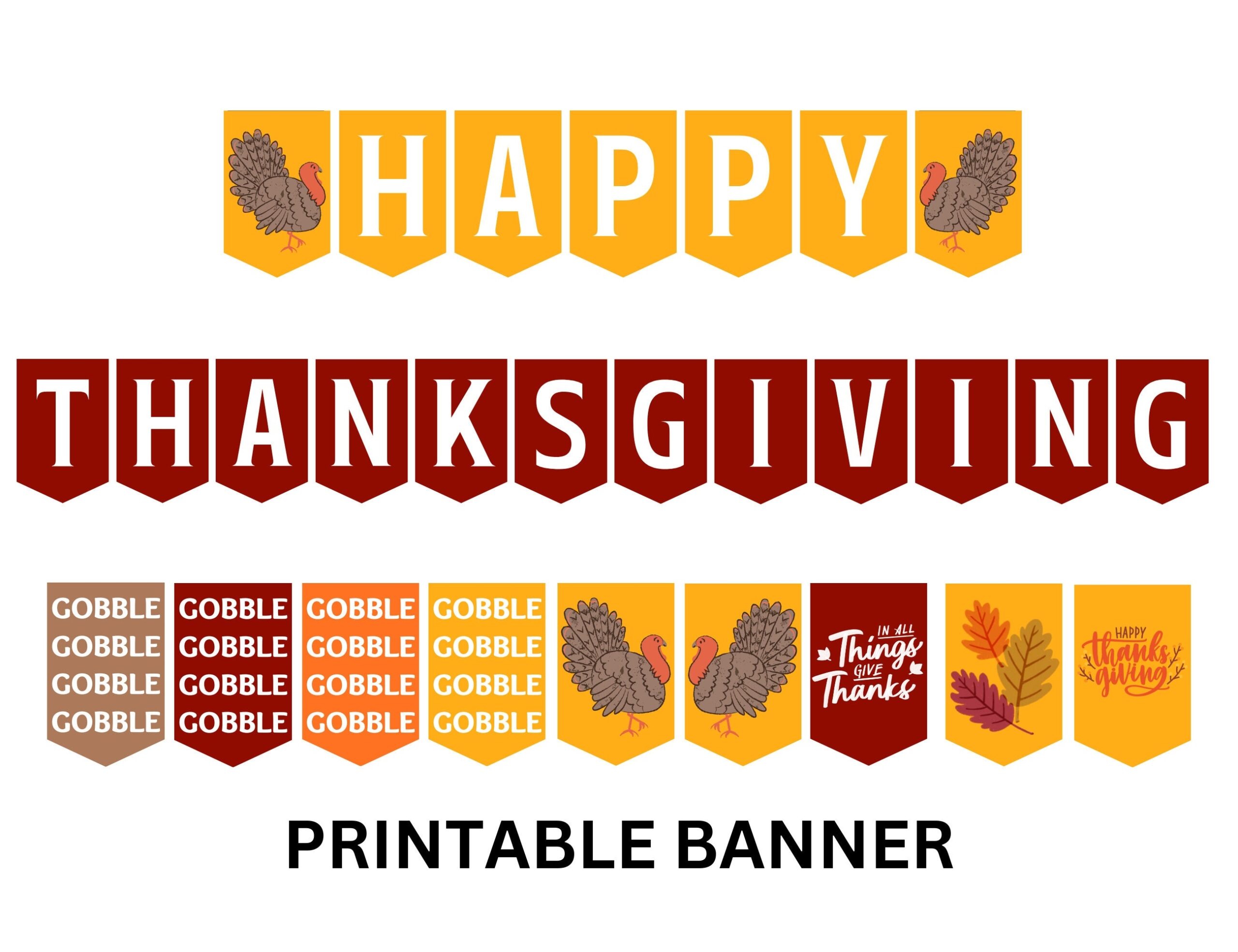 happy thanksgiving printable sign