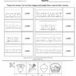 Thanksgiving Tracing Worksheet Free Printable Digital PDF