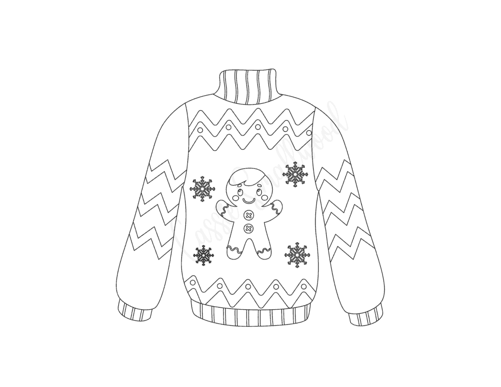 sweater printable template