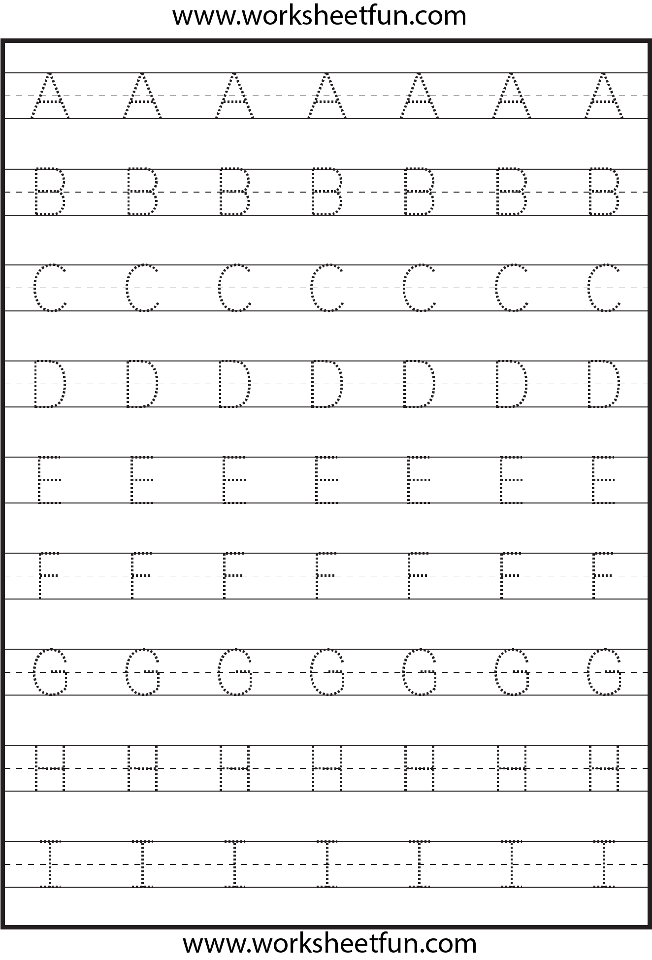 free printable alphabet tracing worksheets