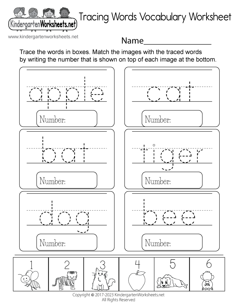 free printable writing worksheets kindergarten