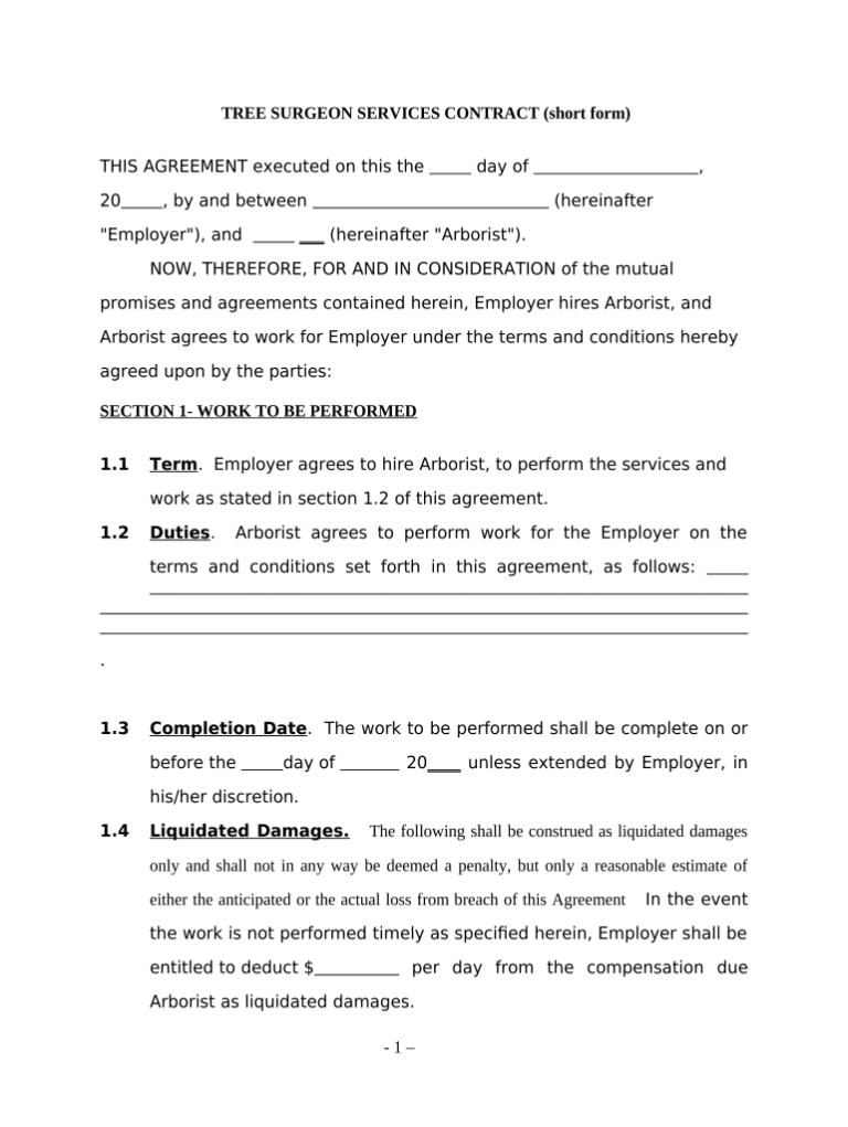 Tree Removal Contract Template Pre built Template AirSlate SignNow