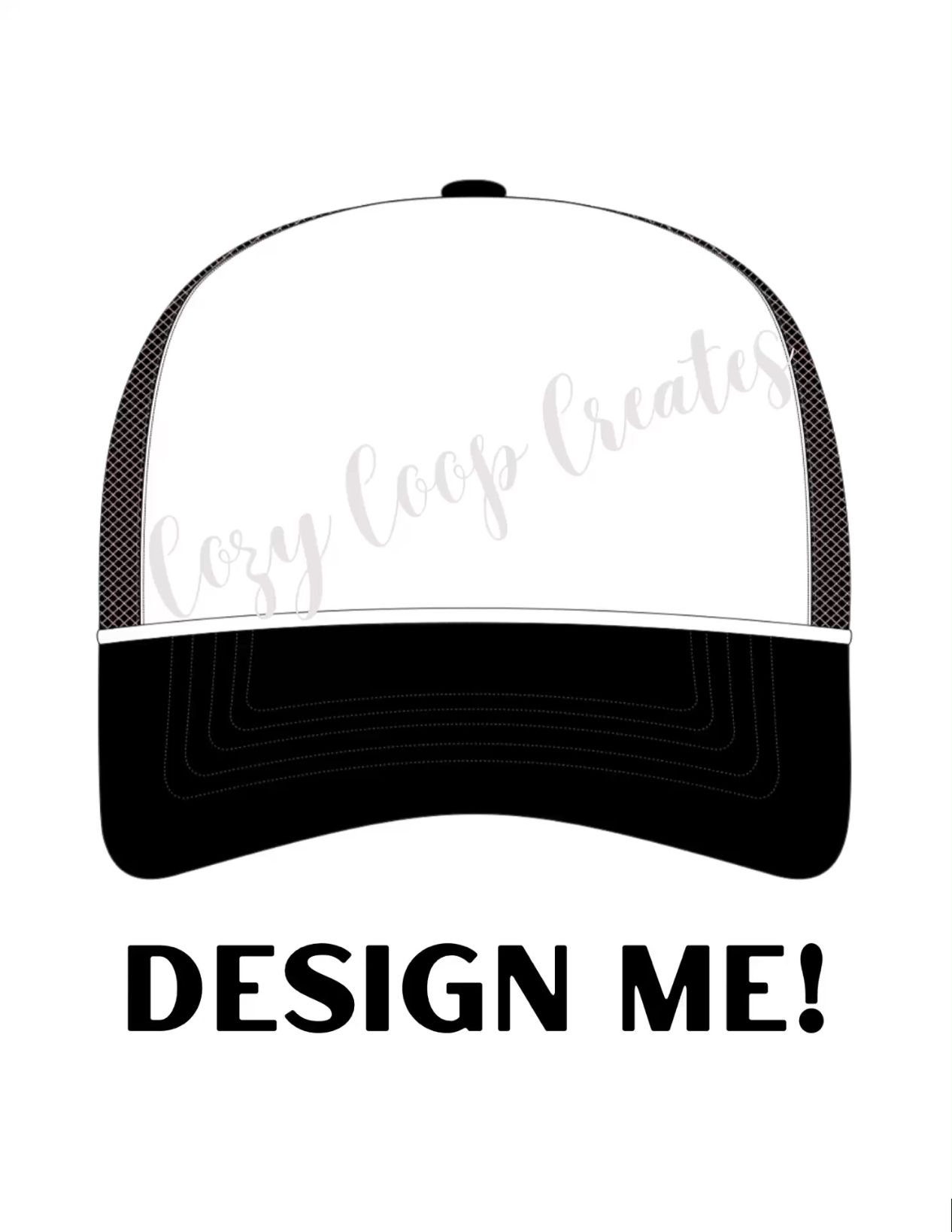 Trucker Hat Design Template Printable