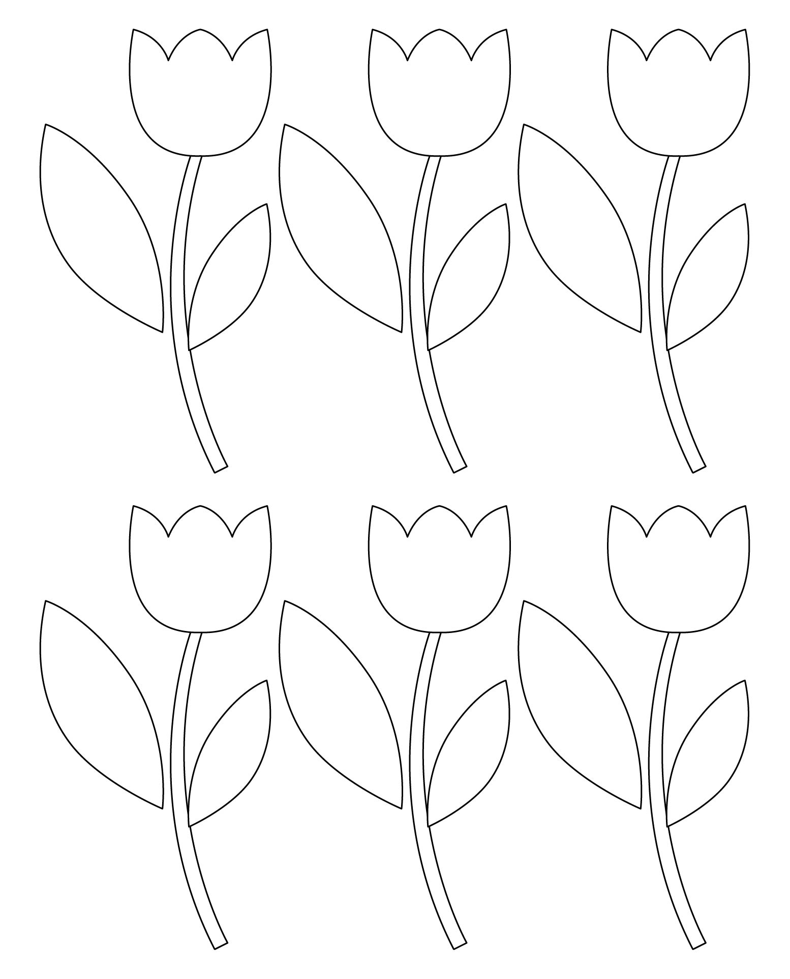 tulip template printable