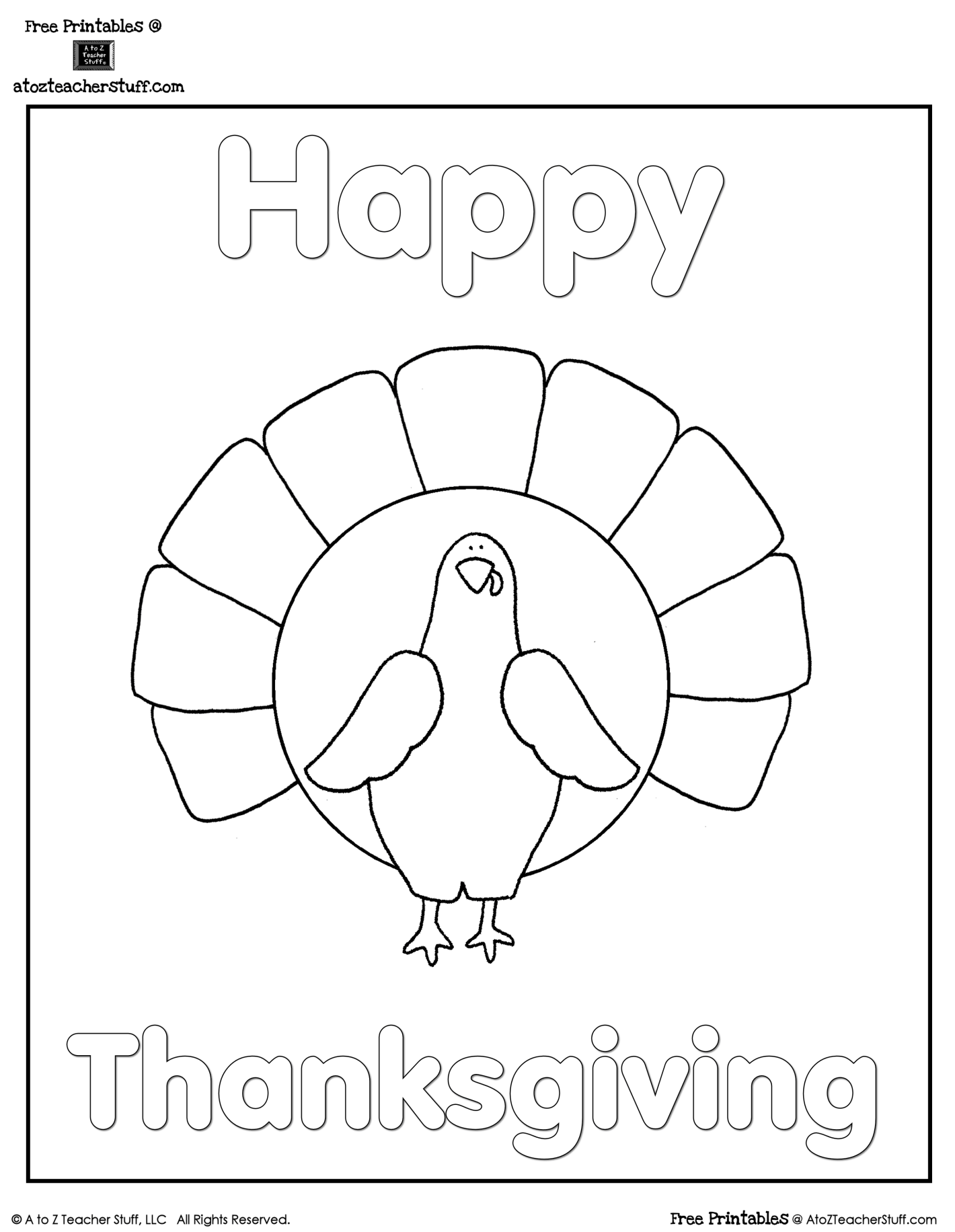 free printable turkey coloring sheets