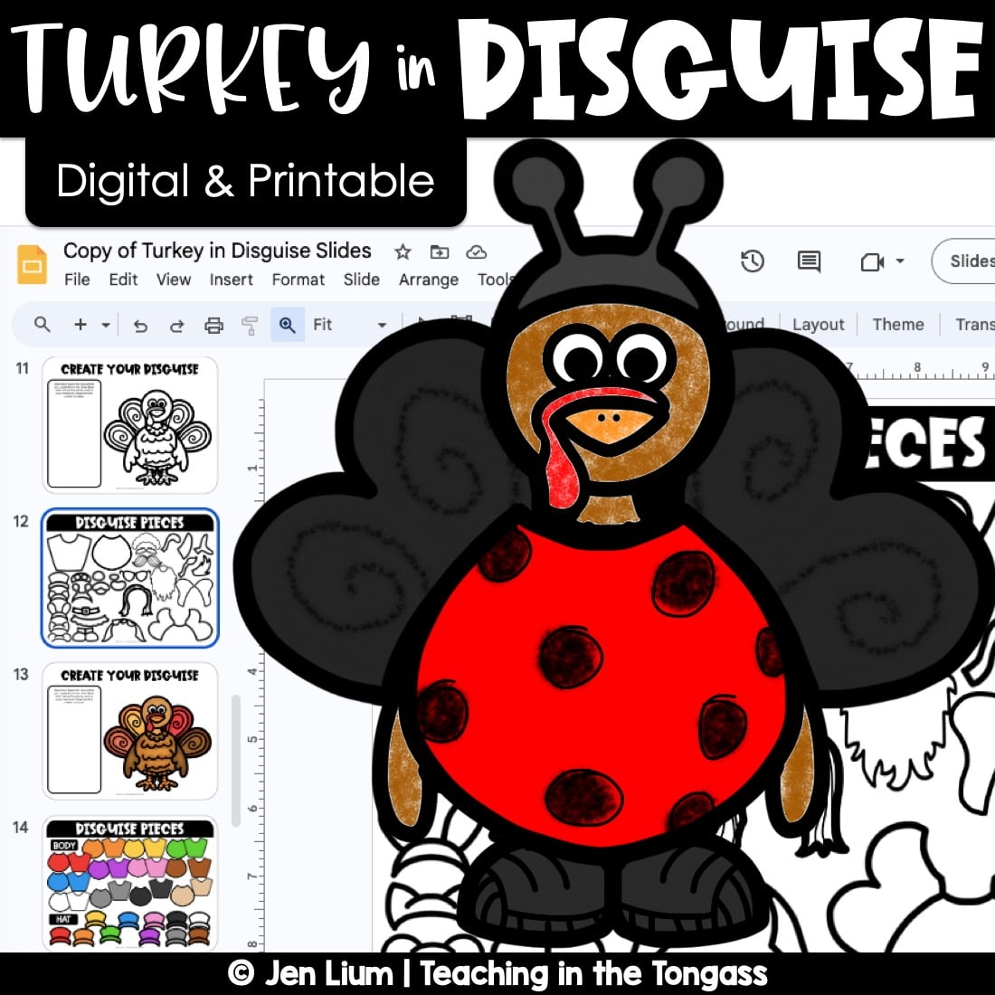 disguise a turkey printable template