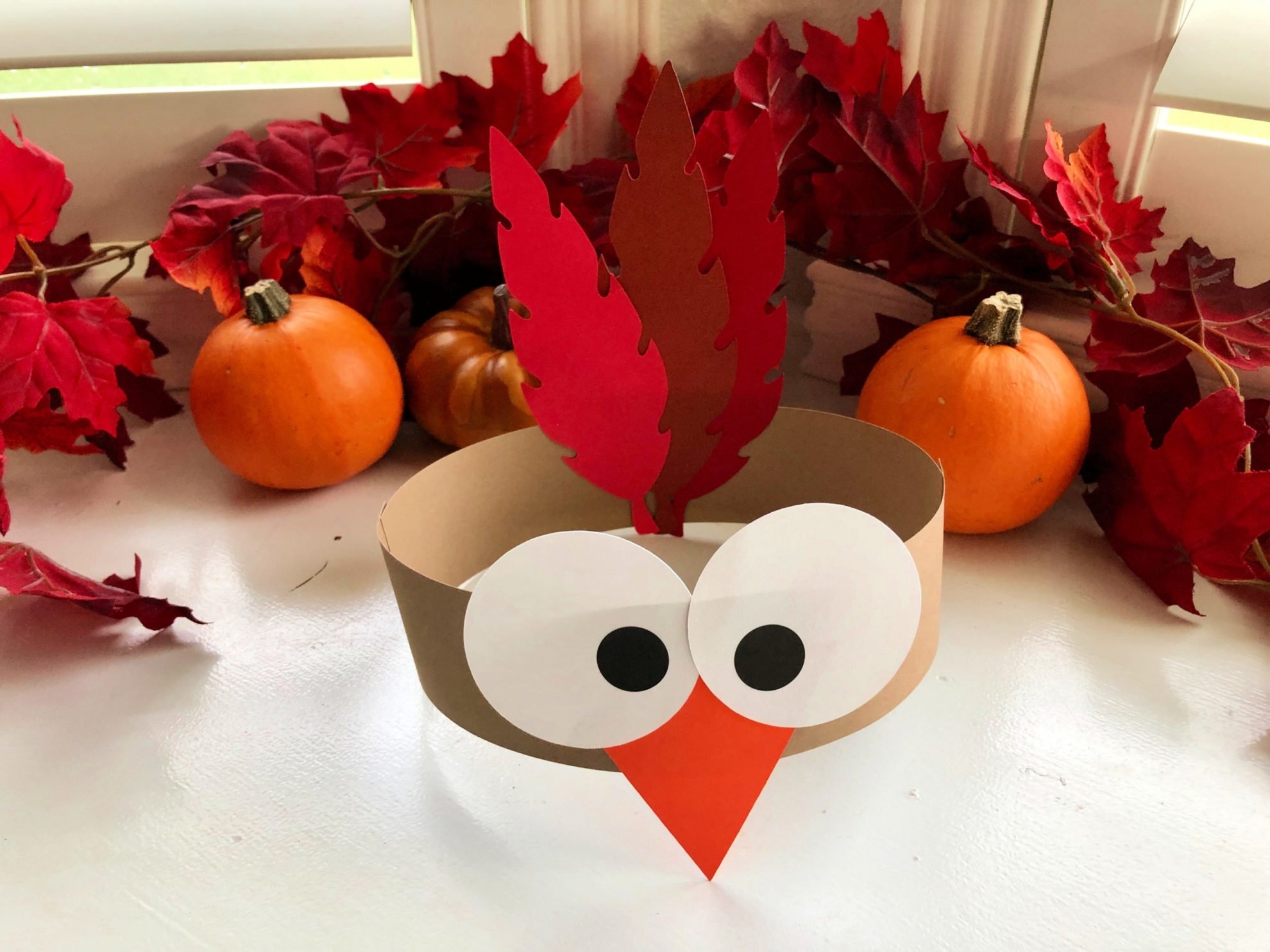 free printable turkey headband template