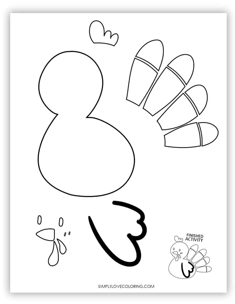 printable turkey body template
