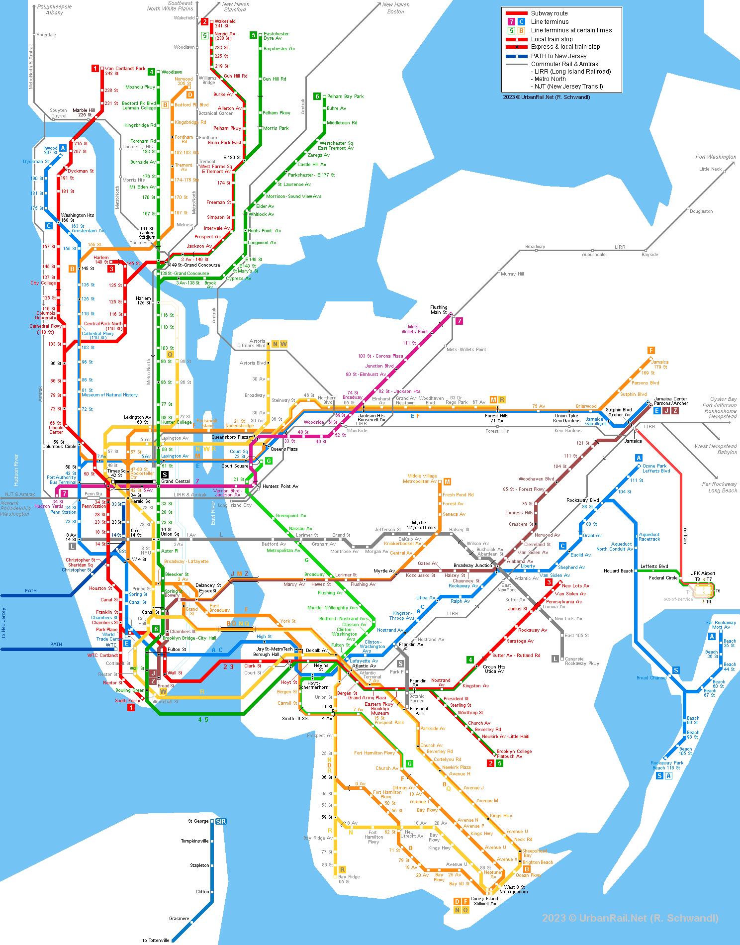 UrbanRail Net America USA New York NEW YORK CITY Subway PATH