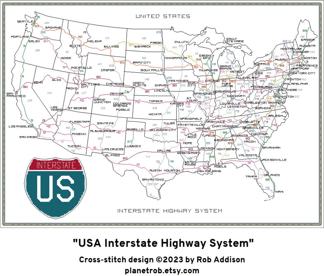 printable us highway map