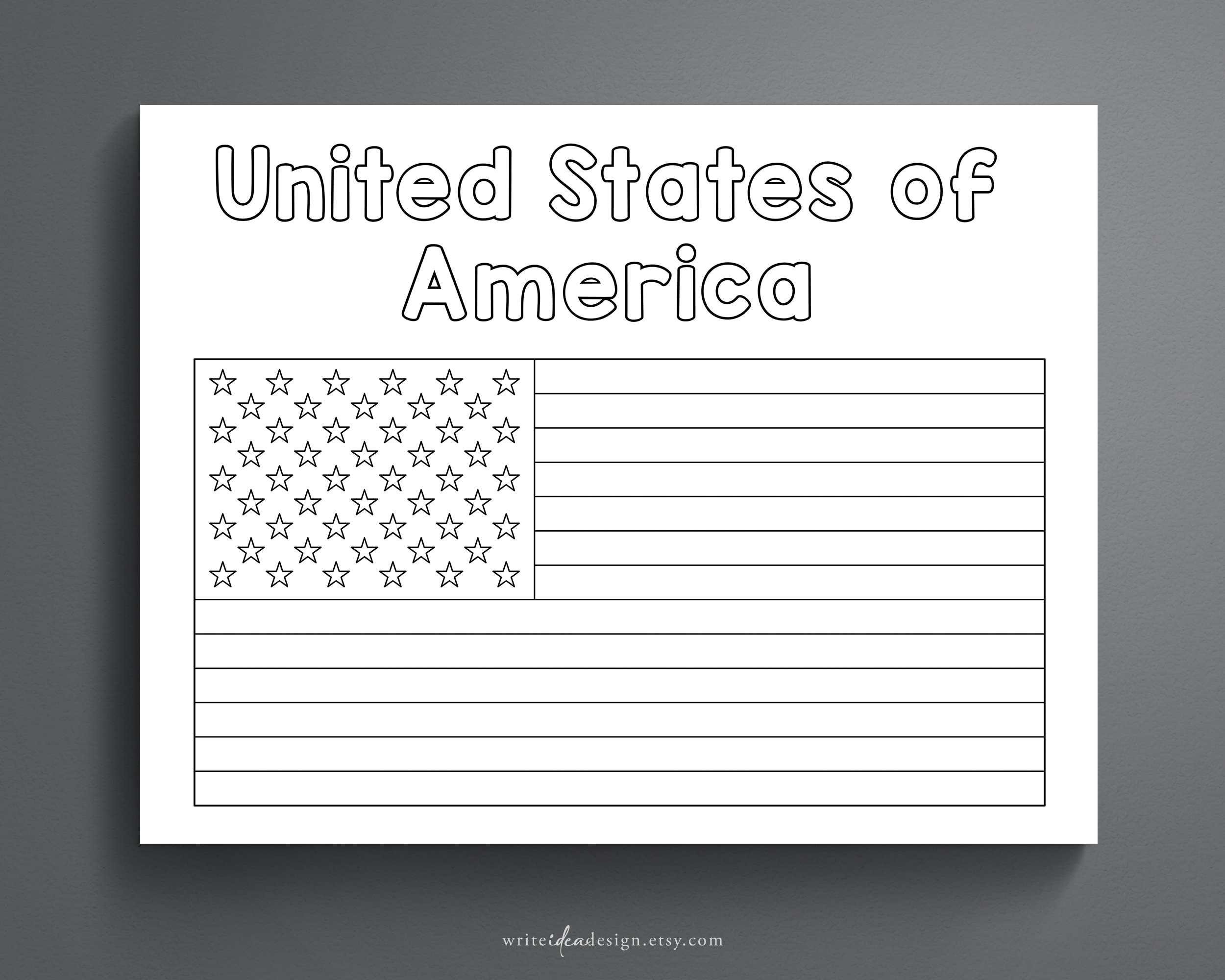 printable american flag coloring sheet