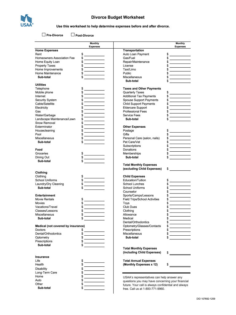 USAA DID 107692 Form Fill Online Printable Fillable Blank PdfFiller