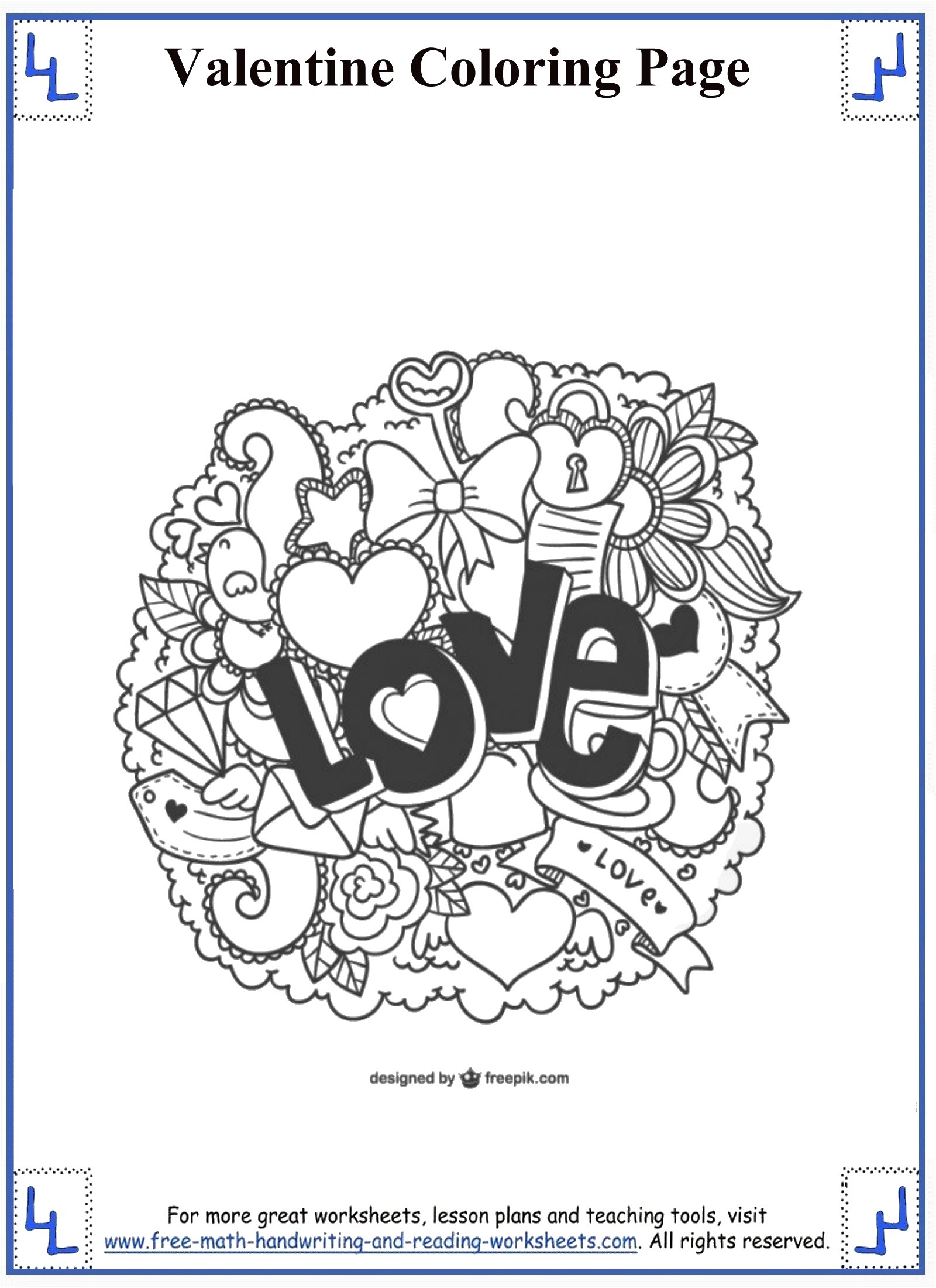 free printable valentine day worksheets
