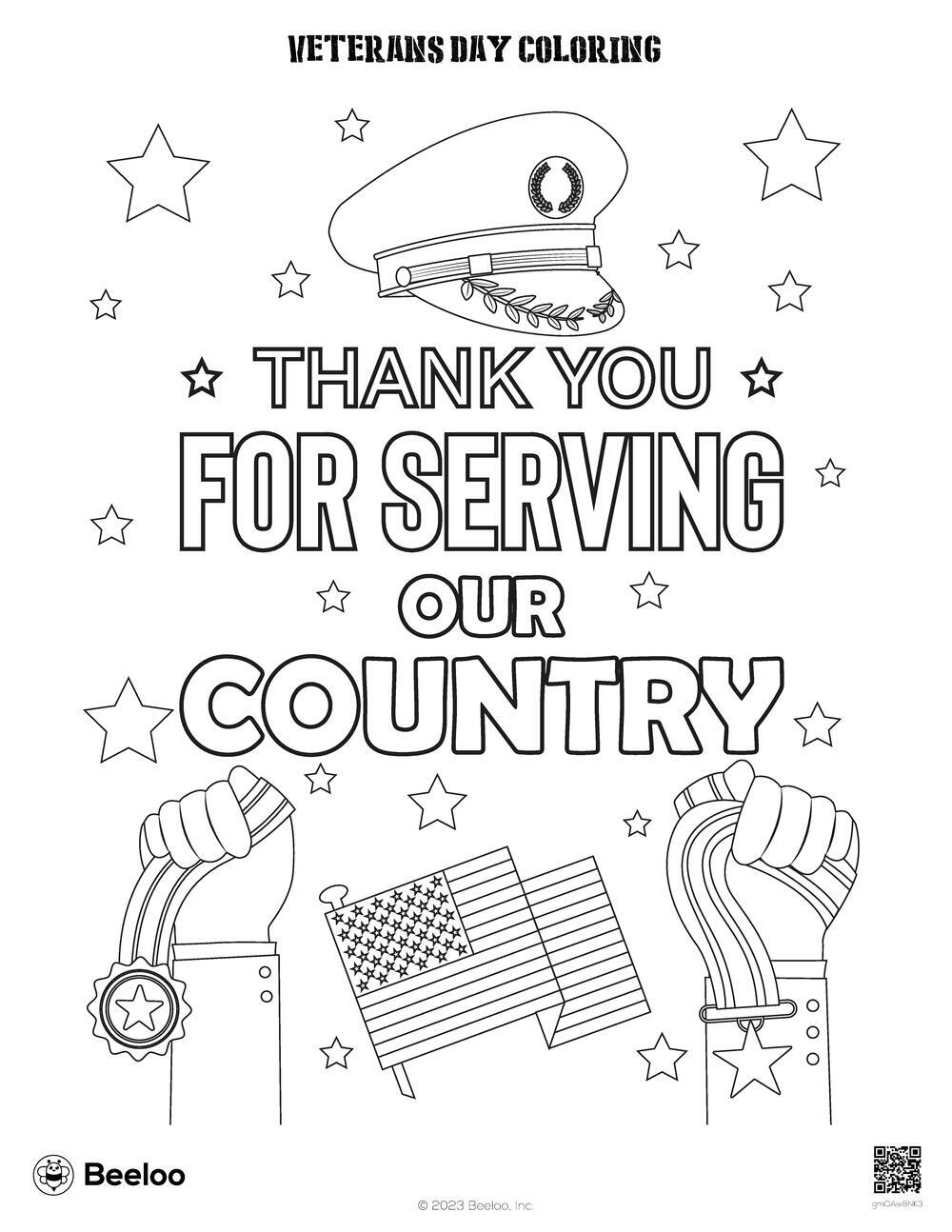 Veterans Day Coloring Beeloo Printable Crafts And Activities For Kids