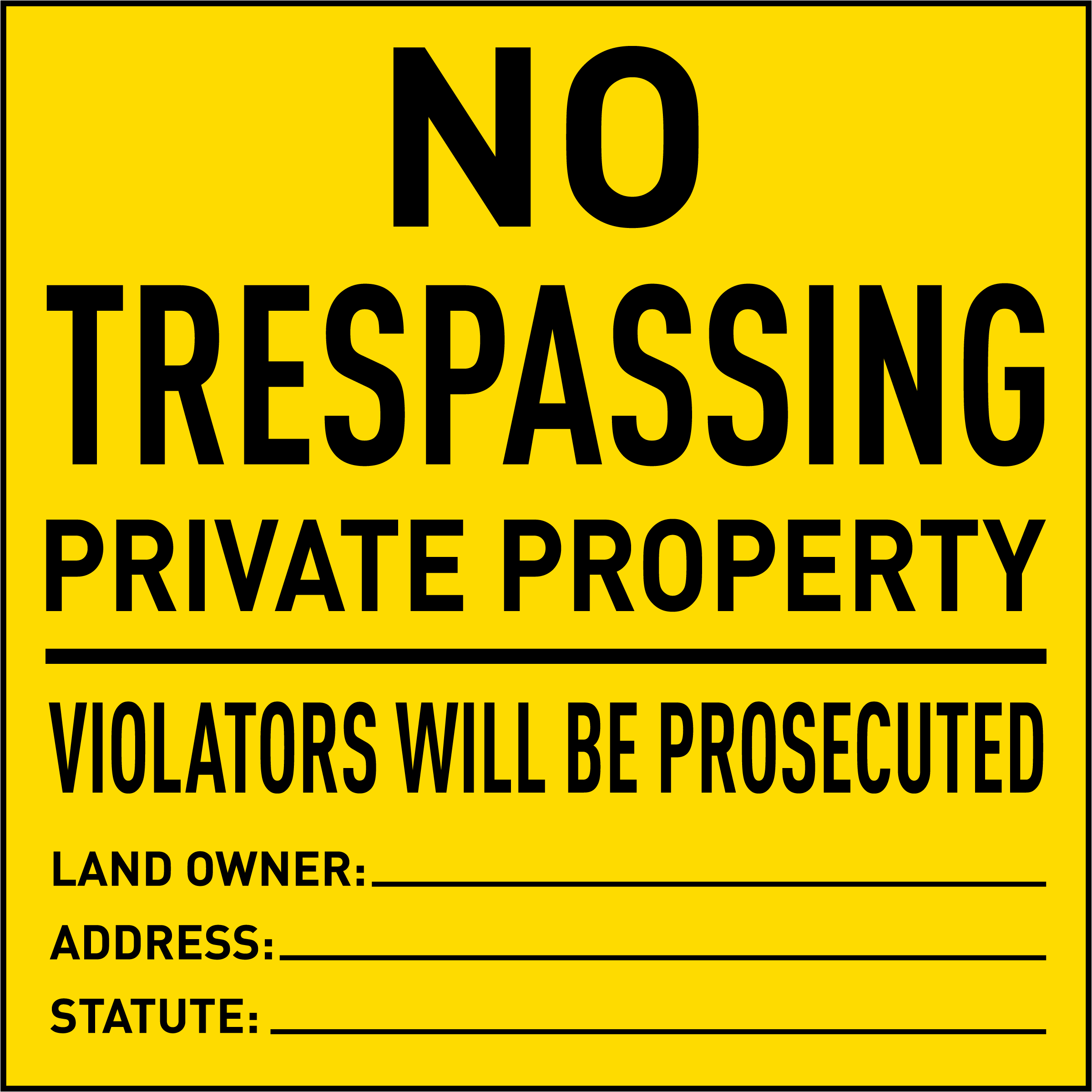 Violators Prosecuted No Trespassing Sign Claim Your 10 Discount