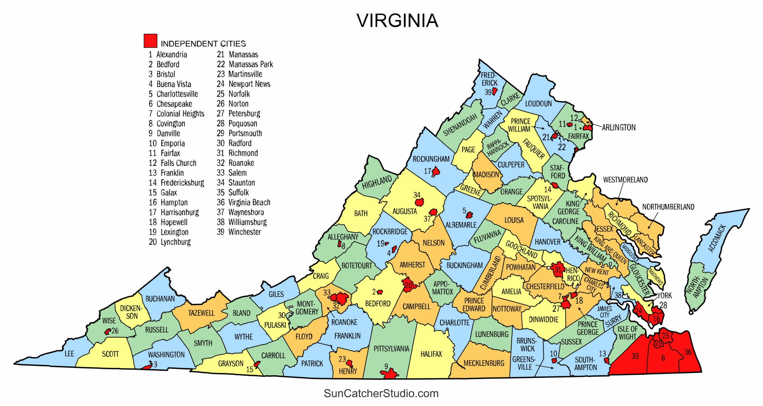 printable map of virginia