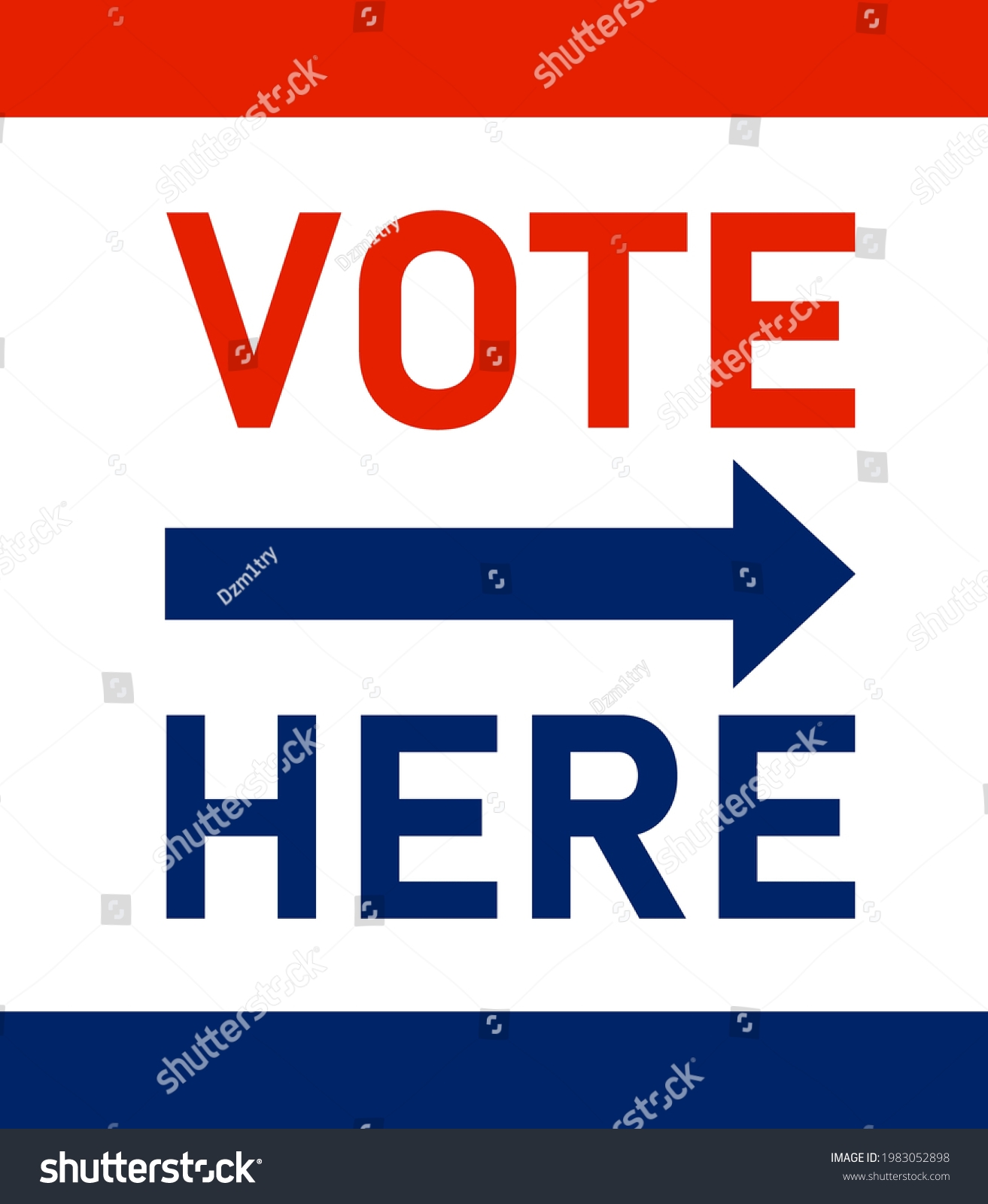 Vote Here Sign Clipart Image Stock Vector Royalty Free 1983052898 Shutterstock