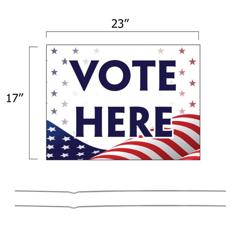 Vote Here Yard Sign Free Shipping Tex Visions
