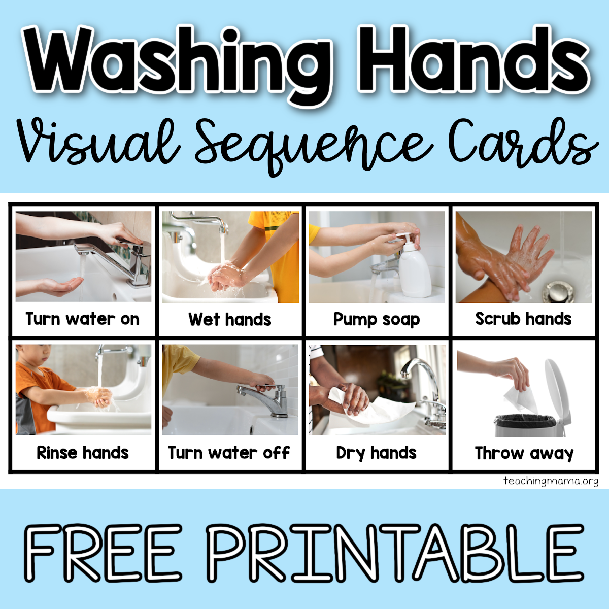 free printable hand washing signs