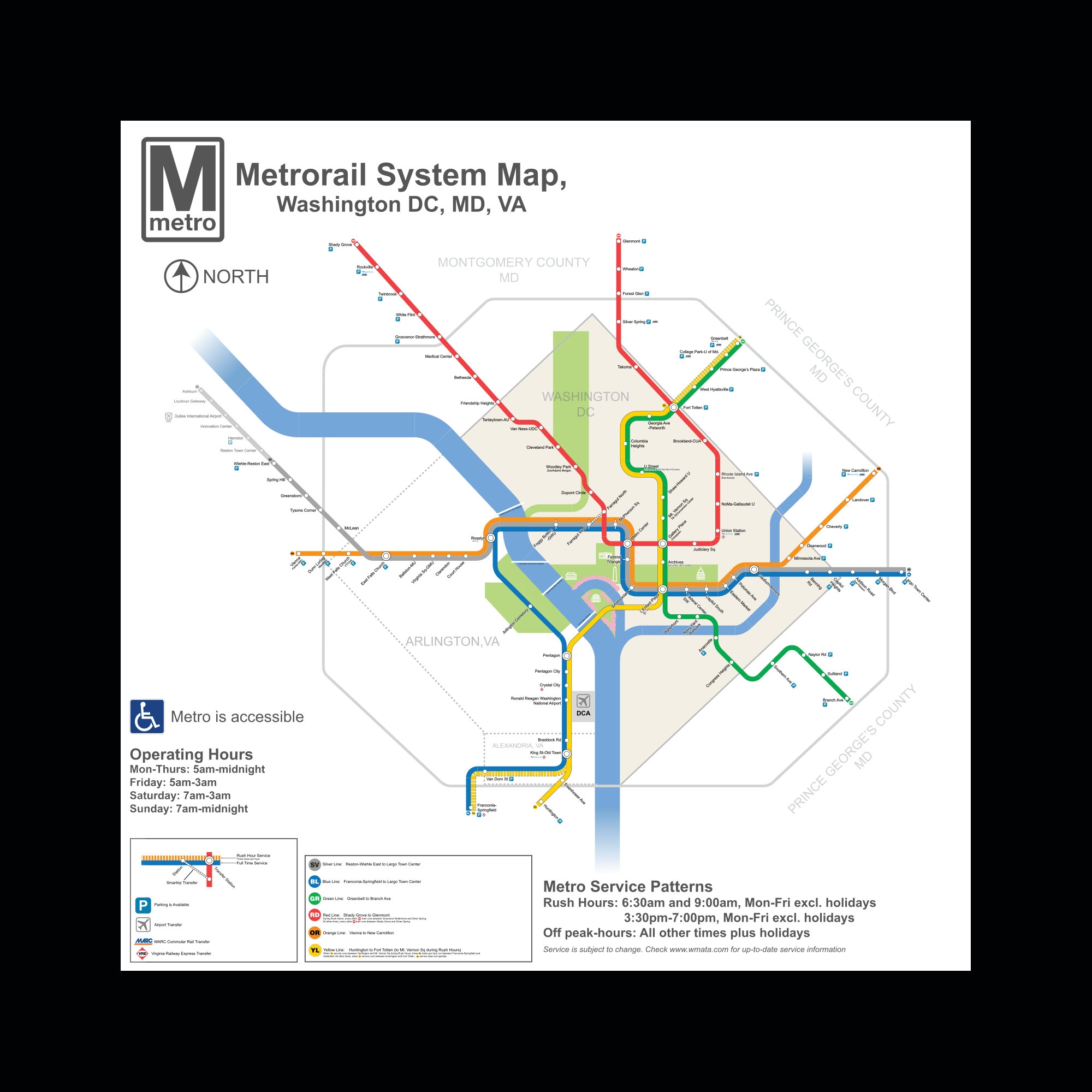 printable metro map dc