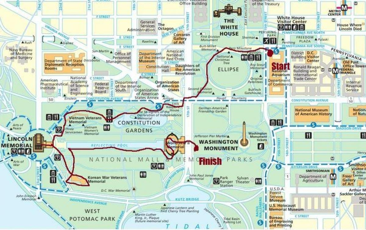 washington dc sightseeing map printable