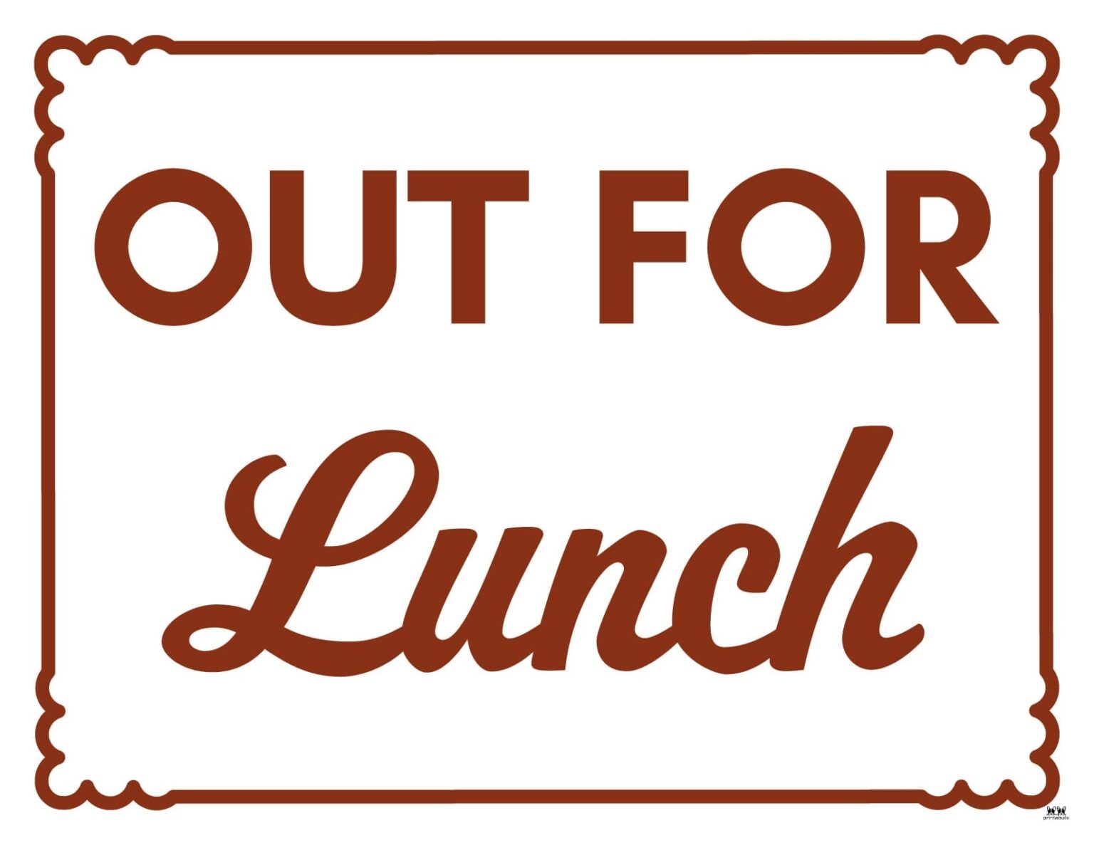 Welcome Print Out Signs Free Printable Out To Lunch Sign Templates PDF Word Print Out Signs Print Out Signs Of Baptism Coloring Sheet