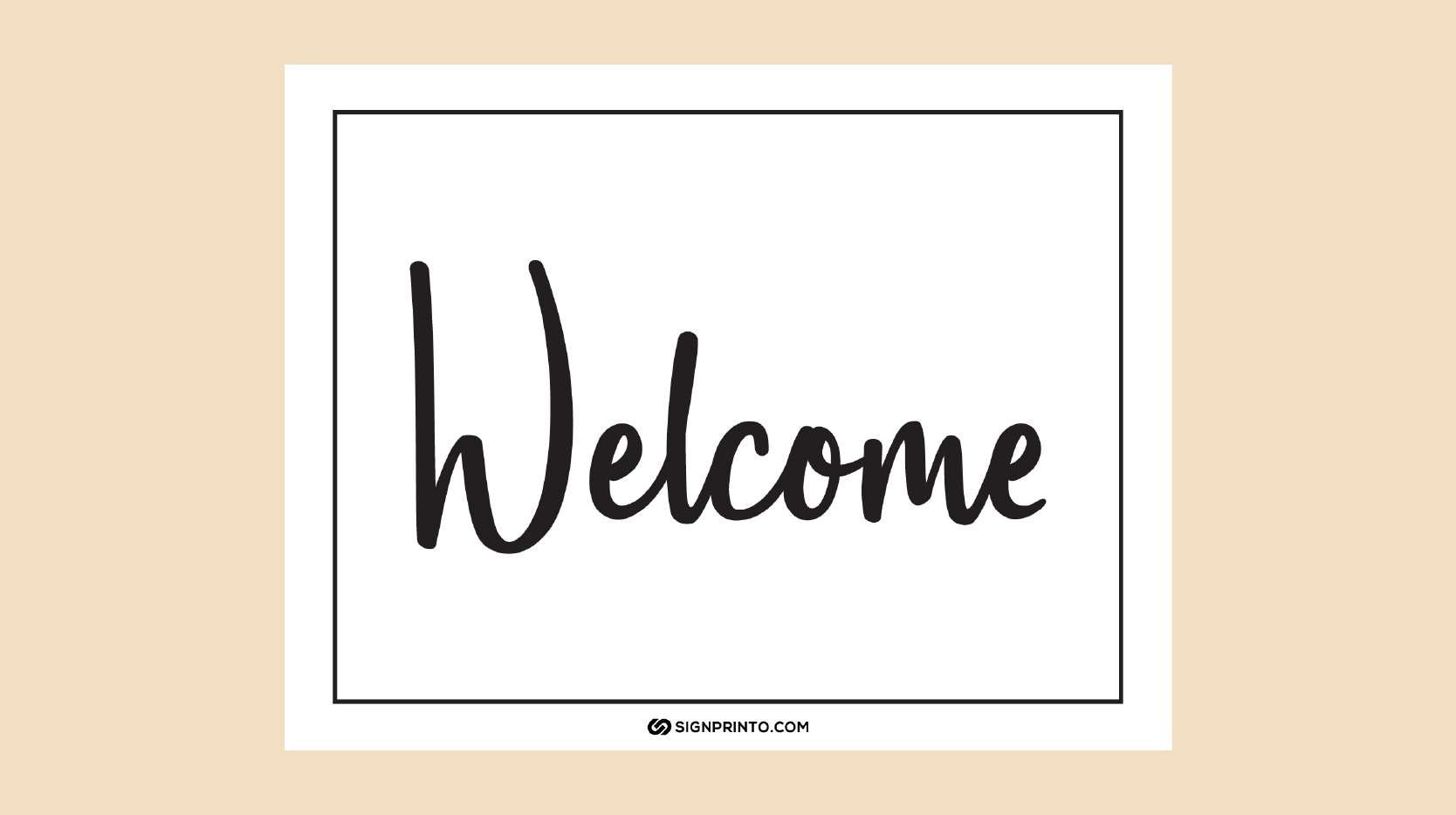 Welcome Sign printable PDF