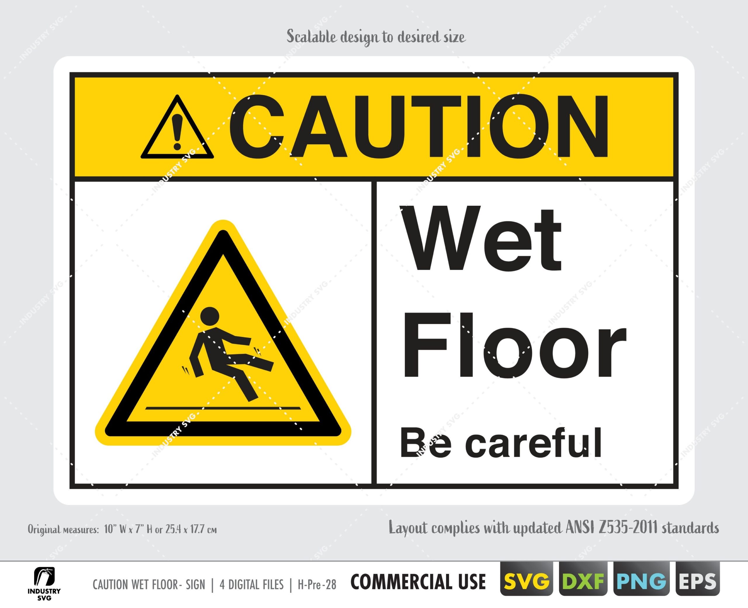 Wet Floor Svg Sign Wet Sign Svg Caution Wet Floor Svg ANSI Wet Floor Sign Wet Floor Cut File For Cricut Silhouette Etsy