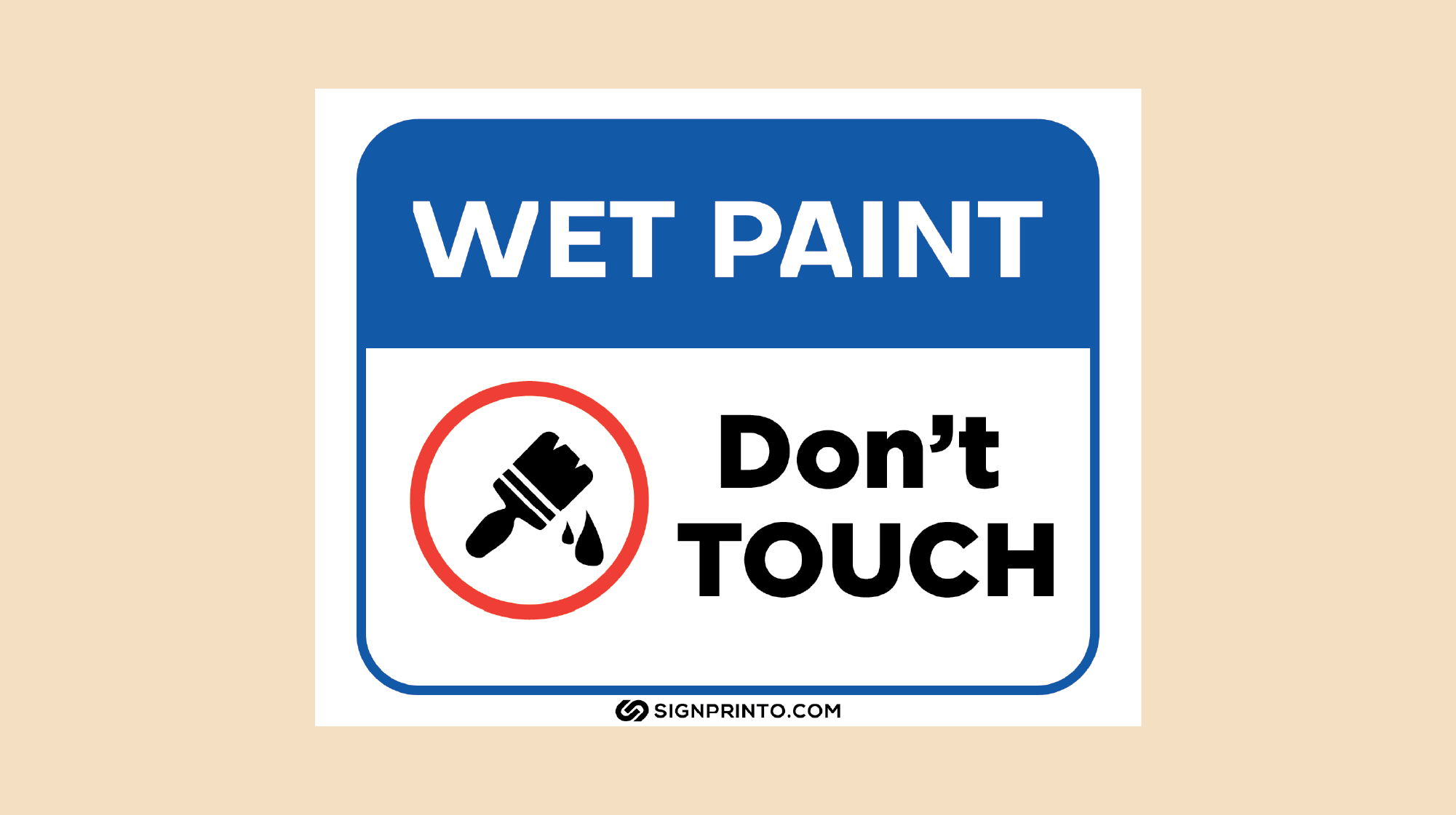 Wet Paint Sign Dont Touch Printable PDF
