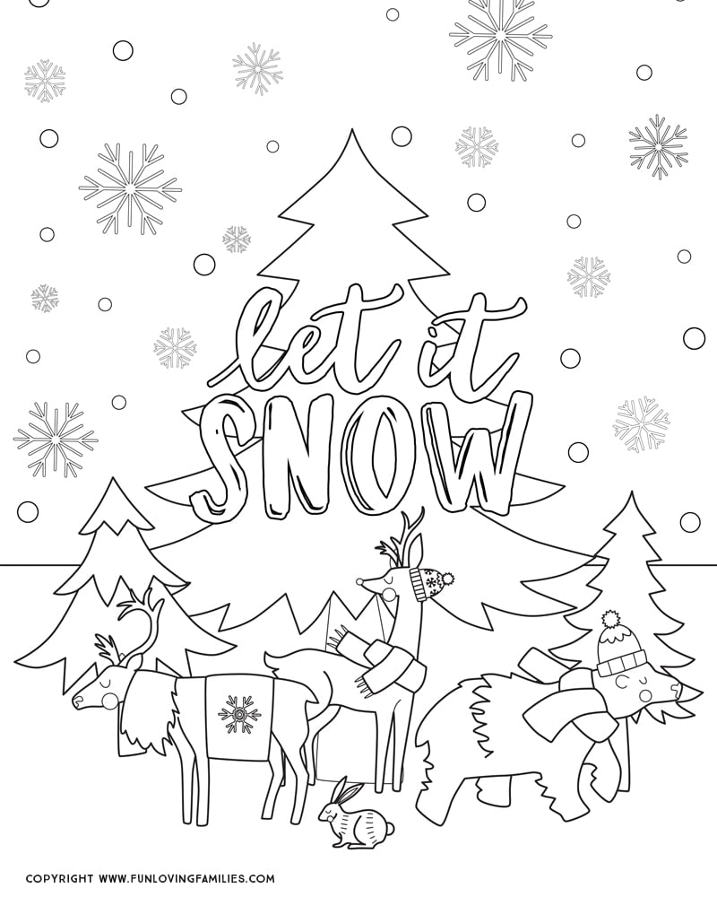 free winter coloring sheets printable