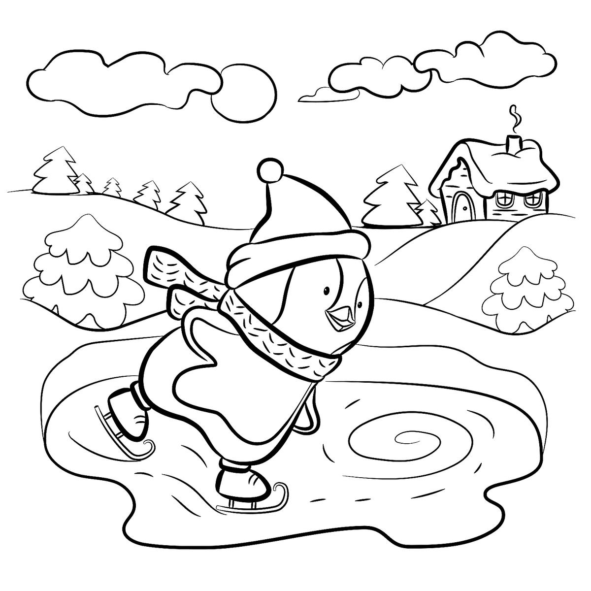 free printable winter coloring sheets