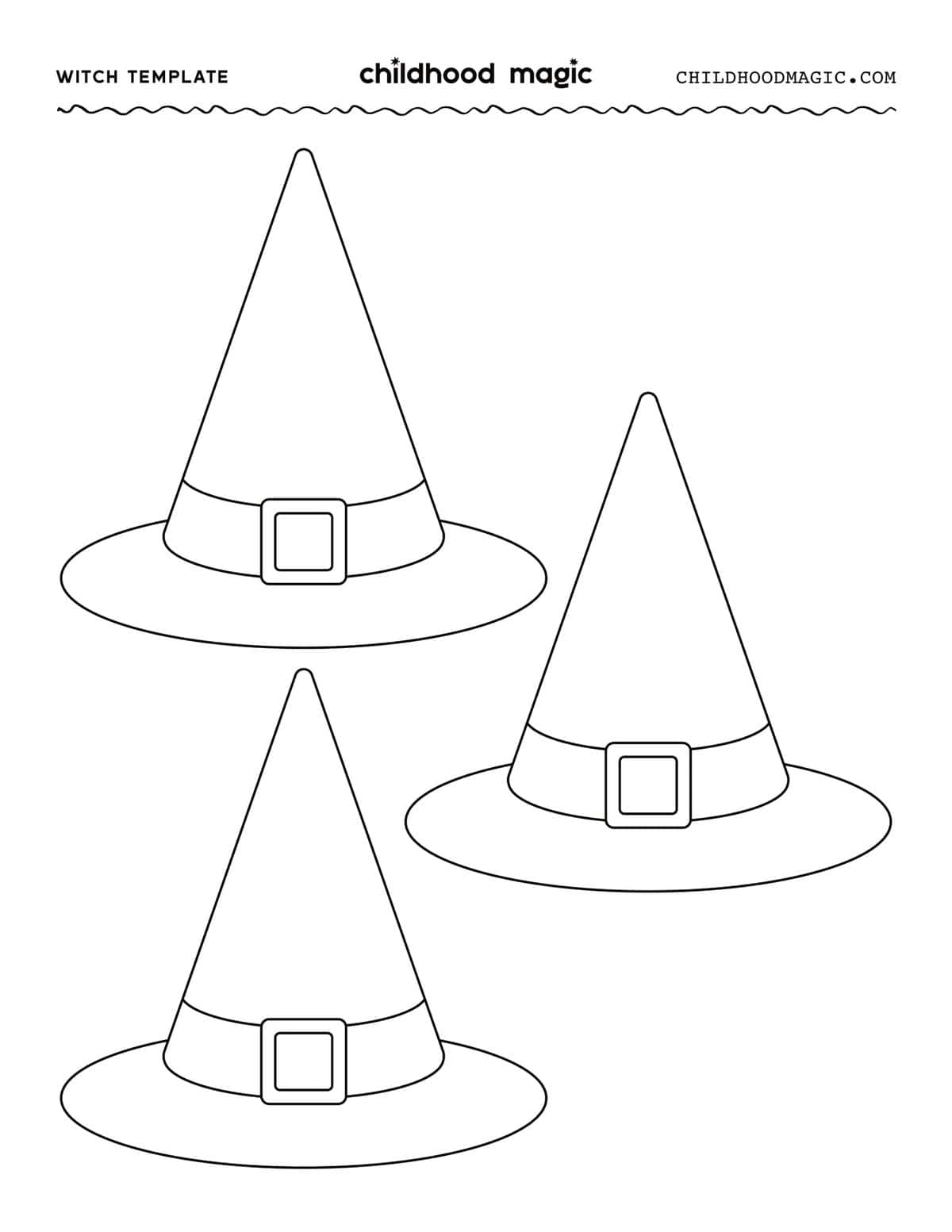 Witch Template Free Printable Witch Hat And Cauldron Childhood Magic