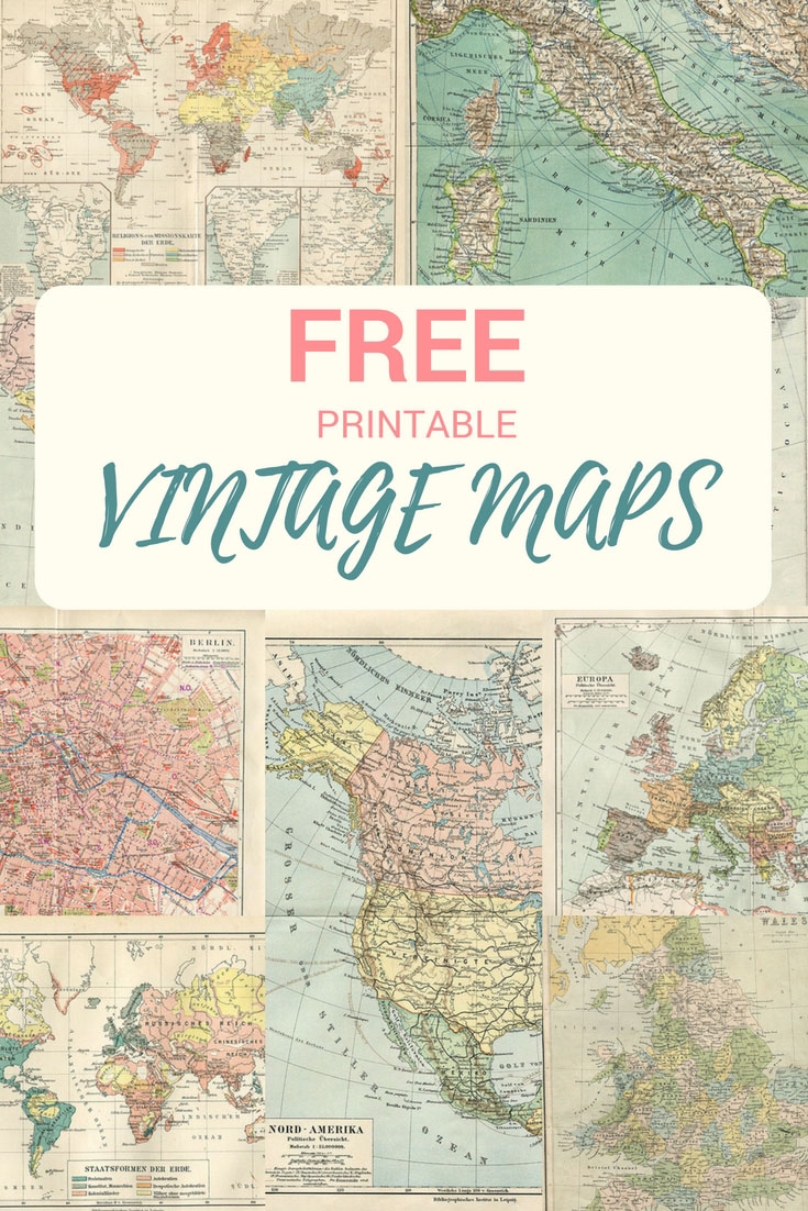 Wonderful Free Printable Vintage Maps To Download Pillar Box Blue