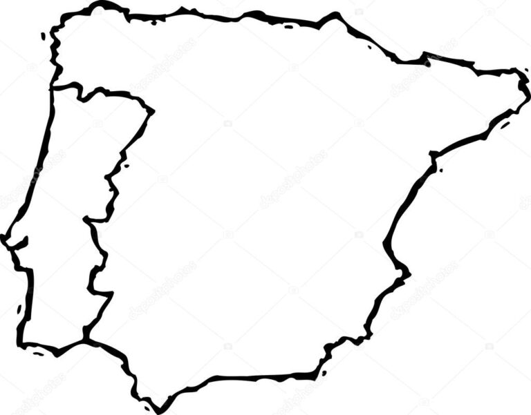 Woodcut Illustration Of Map Of Portugal And Spain Stock Vector By ronjoe 29892277