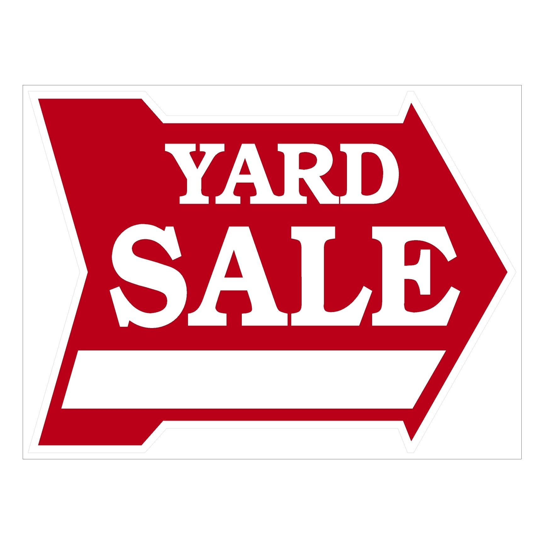 Yard Sale Sign Arrow Shape The Sign Store NM